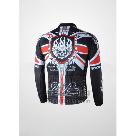 2010 Fietskleding Rock Racing Zwart en Rood Lange Mouwen en Koersbroek